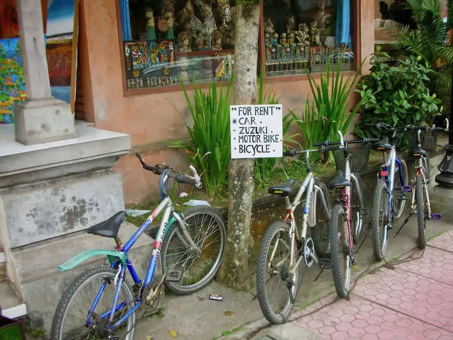 bicycle rental in sanur village