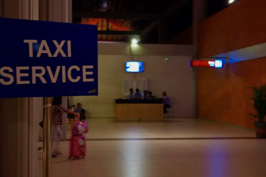 taxi service desk upon arrivals at Ngurah international airport