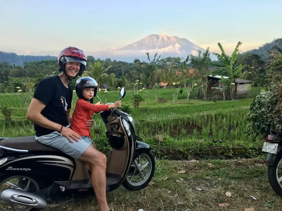 touring around on the motorbike