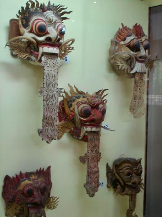 old rangda masks at the Bali Art Museum in Denpasar