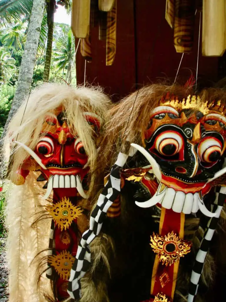 balinese barong masks gunung kawi
