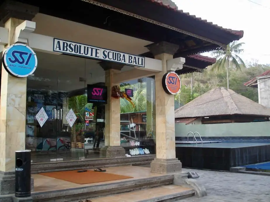 entrance to Absolute Scuba Bali Diving school