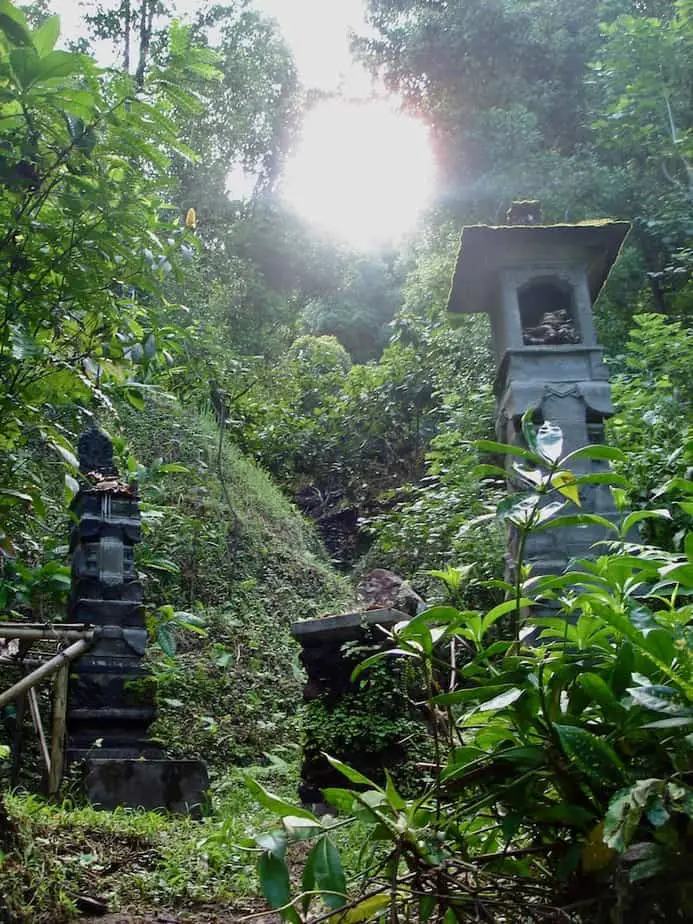 shrines in the forest of Munduk