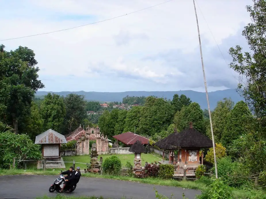 hairpin bends in the mountains of North Bali