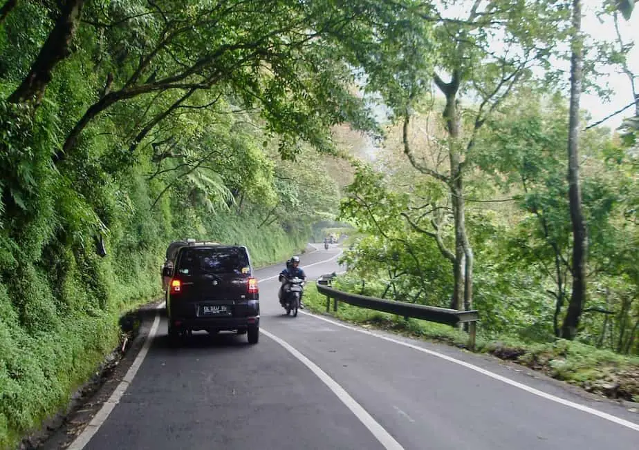 the main road from Pancasari to Seririt in Bali