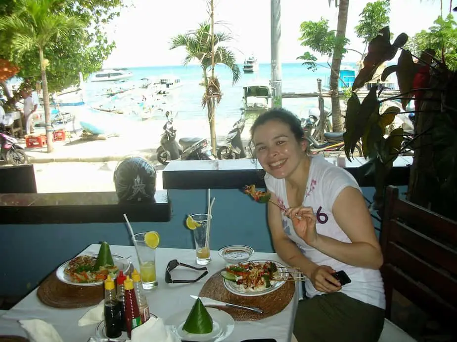 eating fresh fish at the grand cafe pb harbour