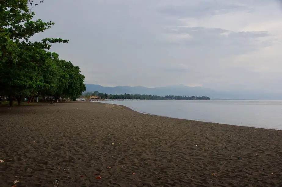 Lovina Beach has black sand and the water is often very calm