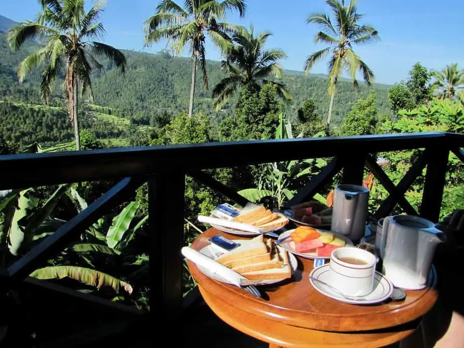 breakfast at Puri Sunny Guesthouse in Munduk Bali