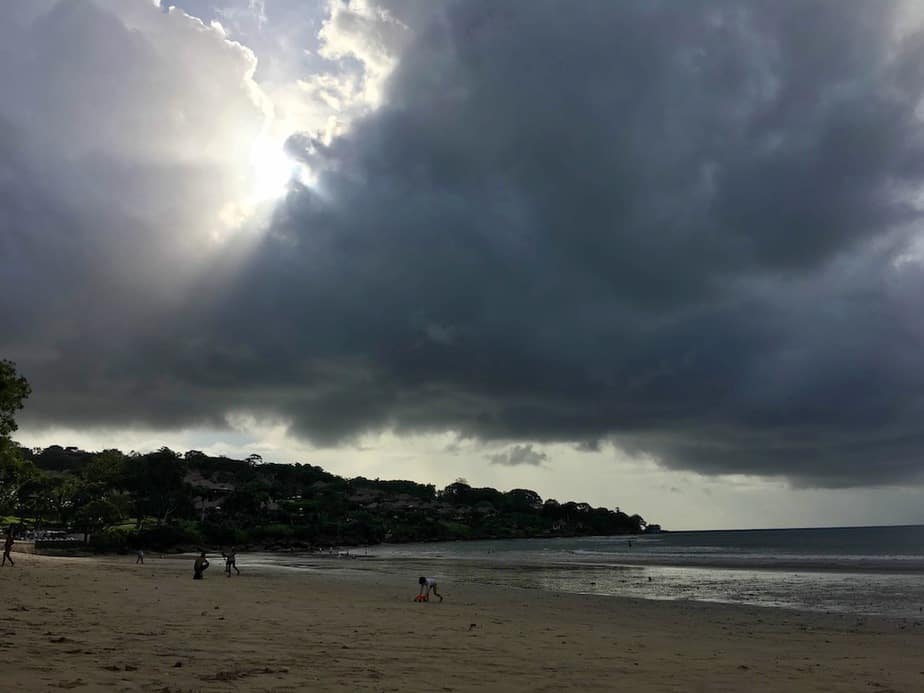 clouds in Jimbaran beach