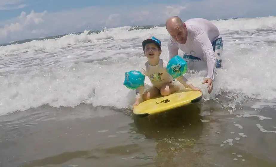 bodyboarding at Jimbaran Beach in Bali