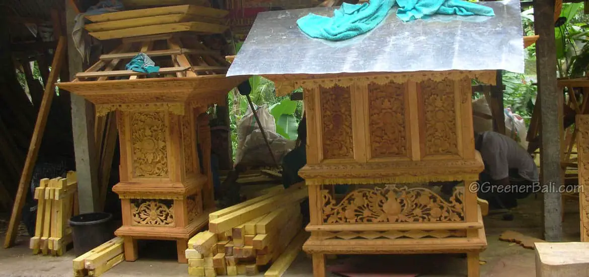 wooden carving for balinese temples