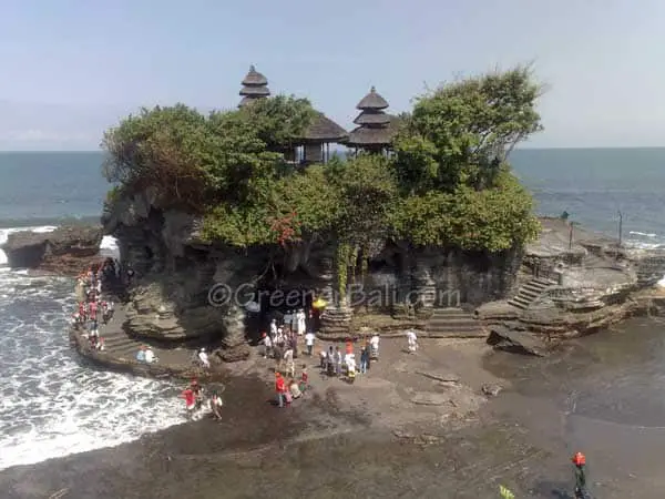 tanah lot temple view from cliff