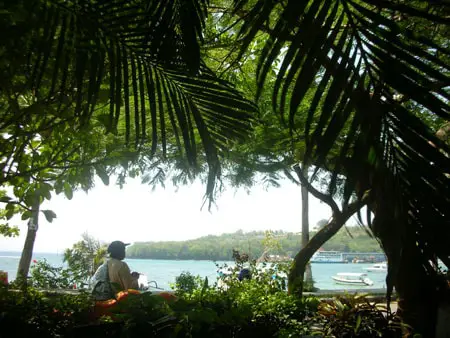 view from topi inn padangbai 