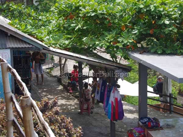 small street and shops at uluwatu