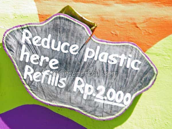 reduce plastic bottles refill bali 