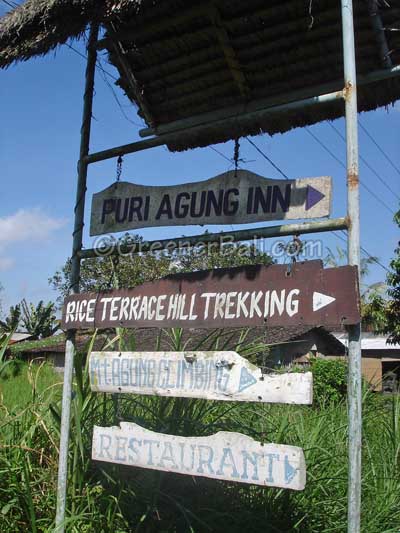 signs around gunung agung bali 
