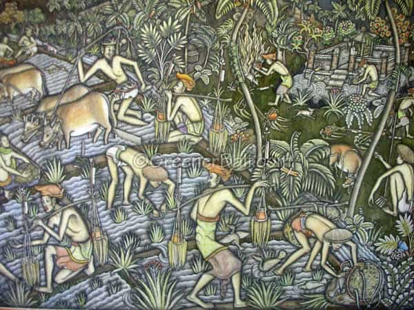 anak agung gede sobrat painting in puri lukisan museum in ubud bali