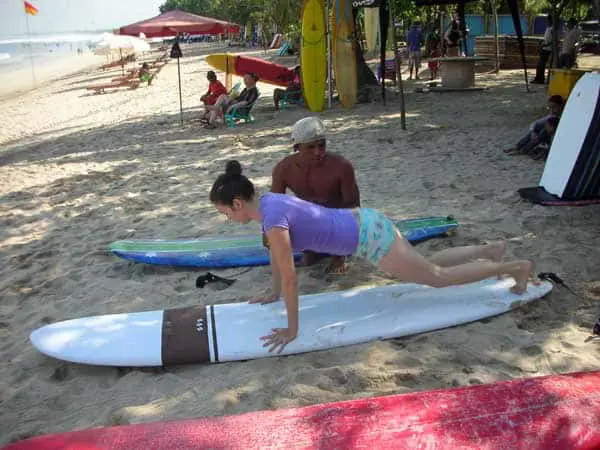 surf lessons kuta monico 