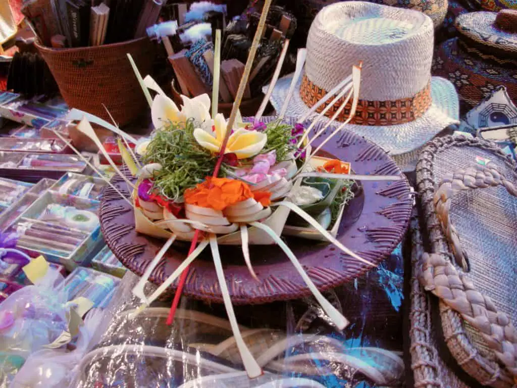 offerings at the merchandise at the ubud art market