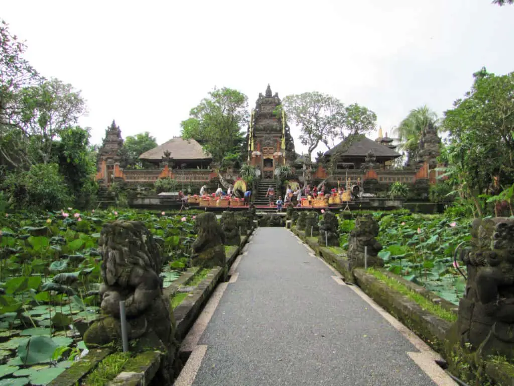 lotus ponds at the Saraswati Temple in Ubud