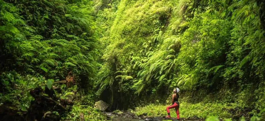 canyoning in one of the many gorges in Bali