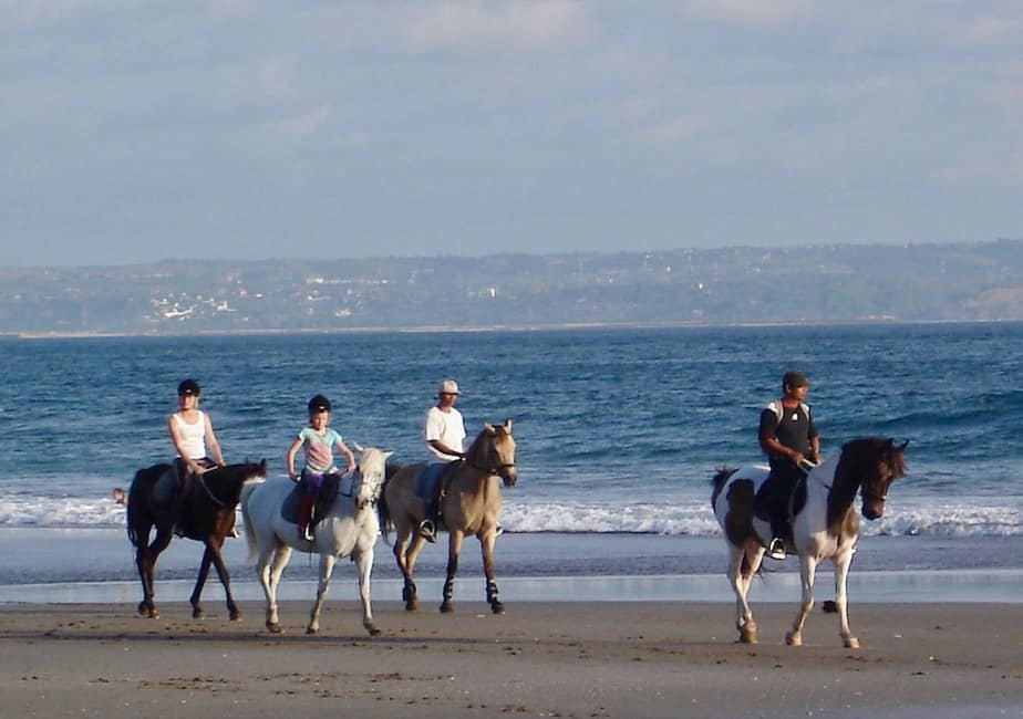 horseback riding at Canggu beach in Bali