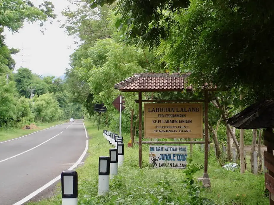 entrance to Labuhan Lalang West Bali National Park