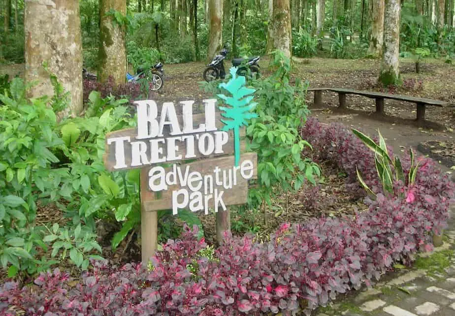 entrance to the Bali Treetop Adventure Park 