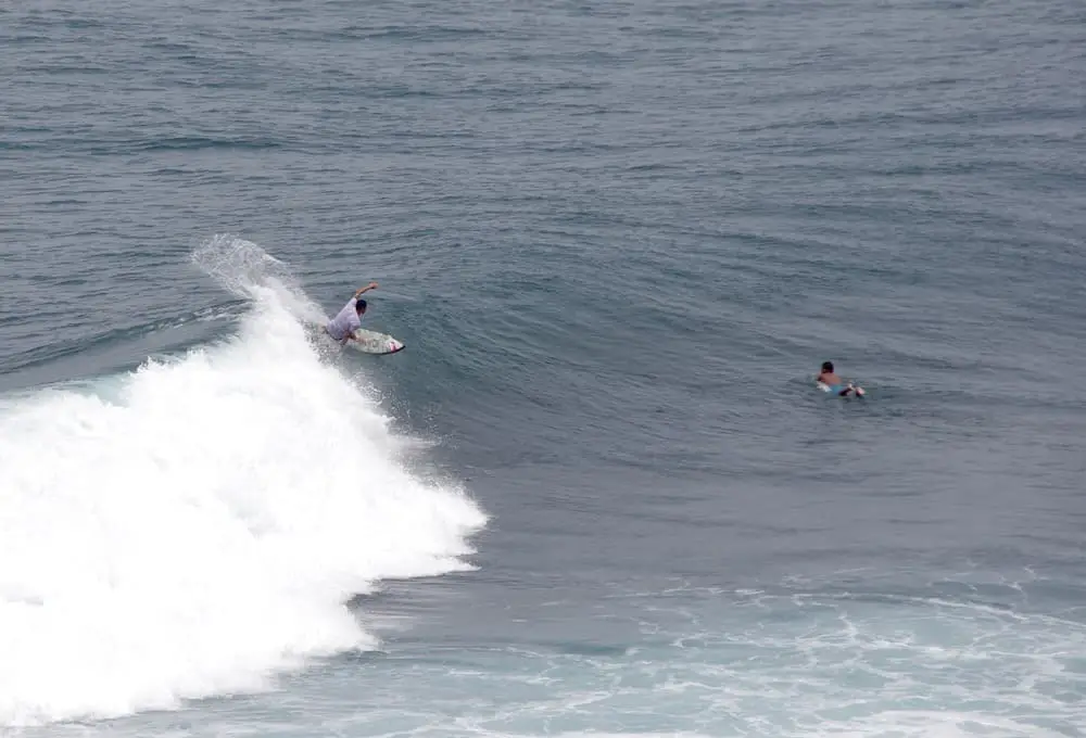 the Uluwatu surfing spot