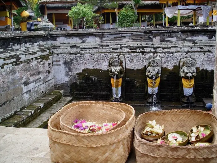 bathing pool at the elephant cave temple in Bali
