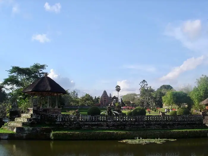 Taman Ayun temple with lotus flowers in mengwi