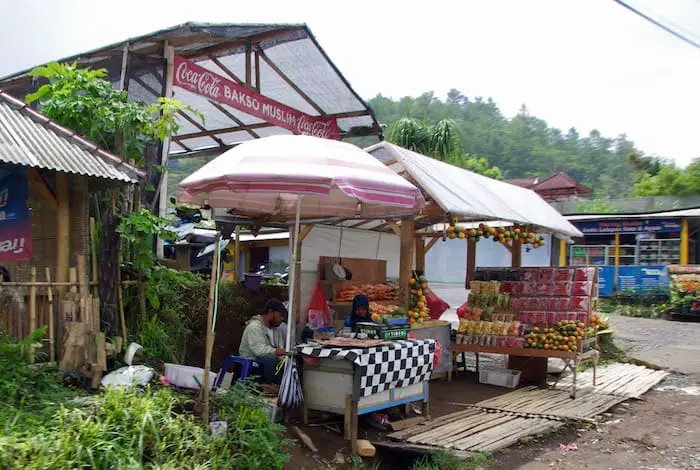 fruit market stall at Bedugul