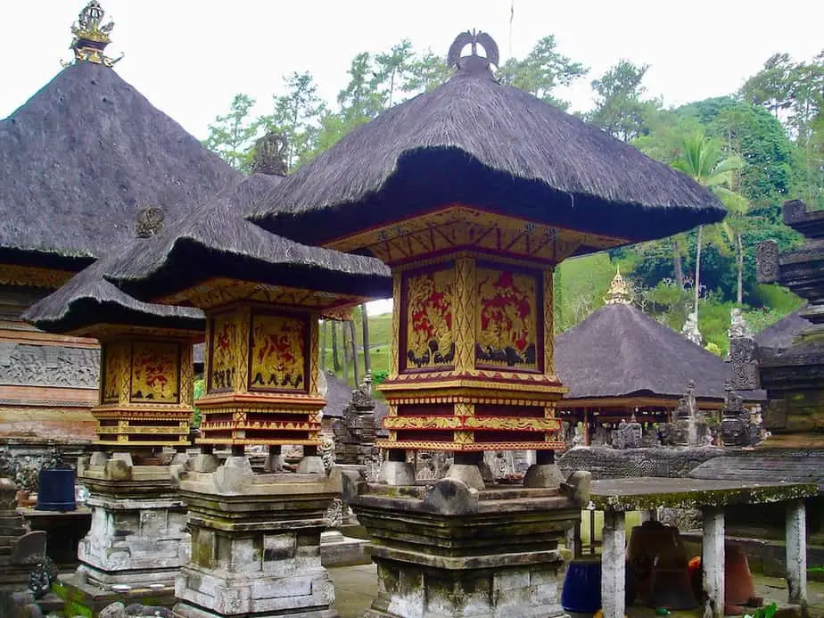 balinese shrines in the inner courtyard of the temple