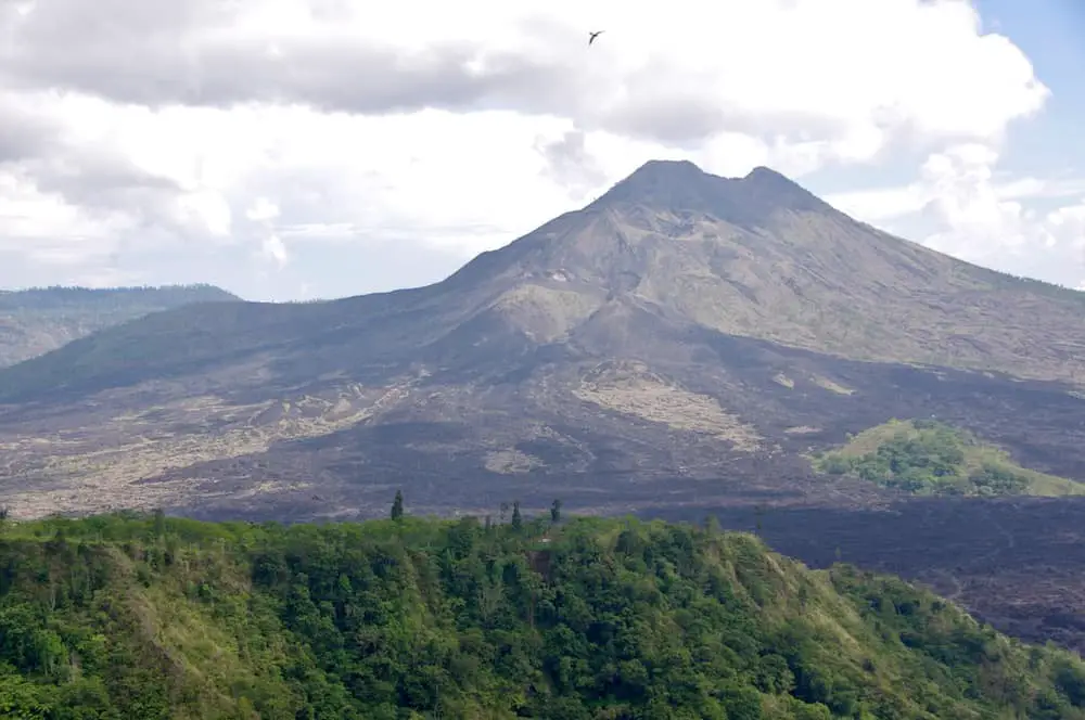 Hiking trails on Mount Batur in Bali