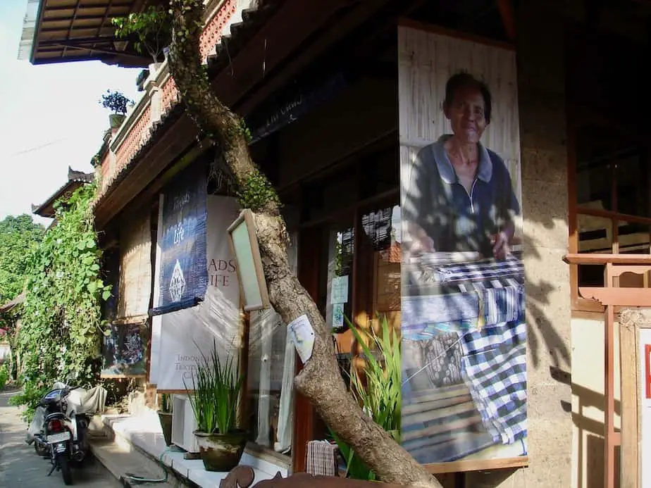 Threads of Life shop on Jalan Kajeng in Ubud