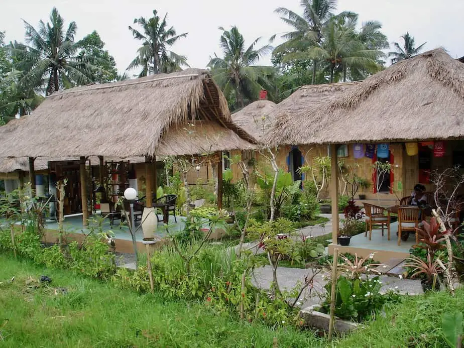 spa building in the rice fields in Ubud