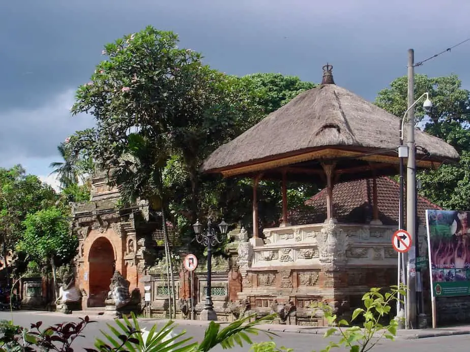 early in the morning at the Ubud Royal Palace