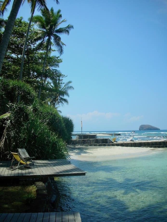 view on candidasa beach