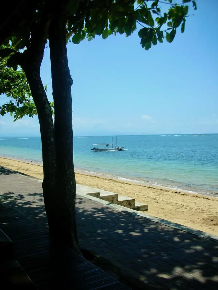 beach front walk at Sanur Beach