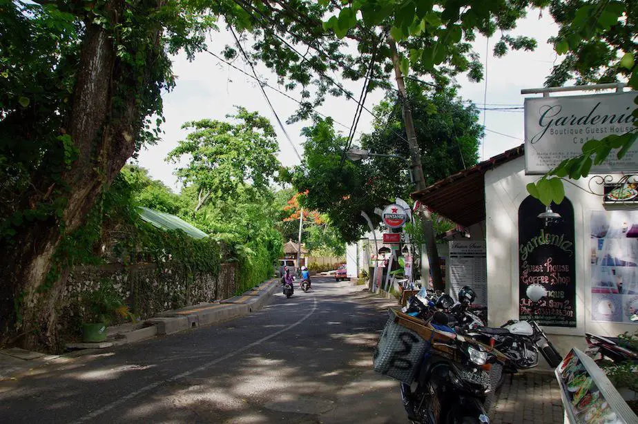 Mertasari street in Sanur