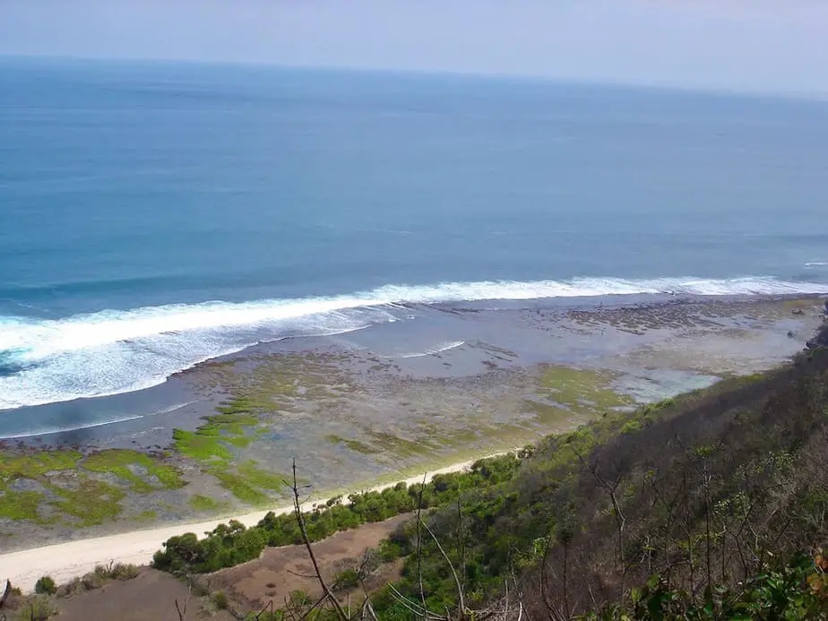 view from the cliffs at Nyang Nyang Beach