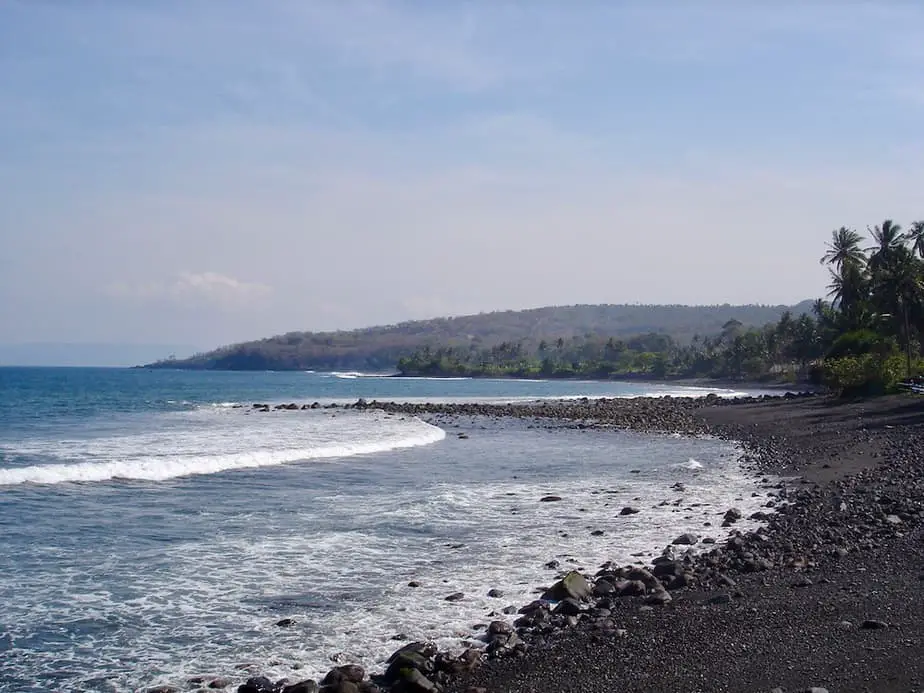 Jasri Beach is the best surf beach in East Bali