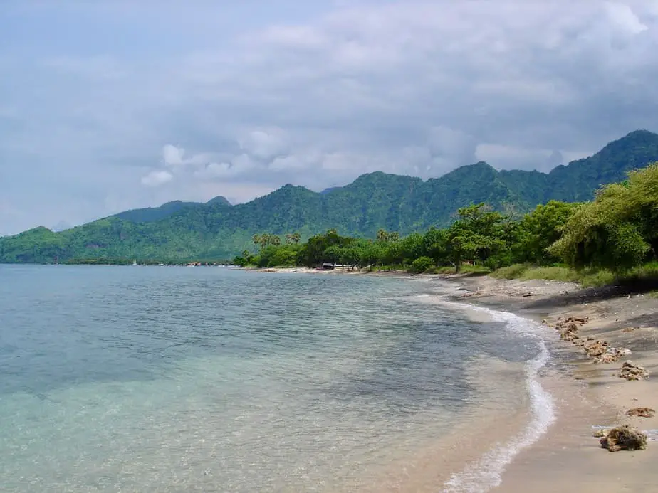 clear waters at Pemuturan Beach in West Bali