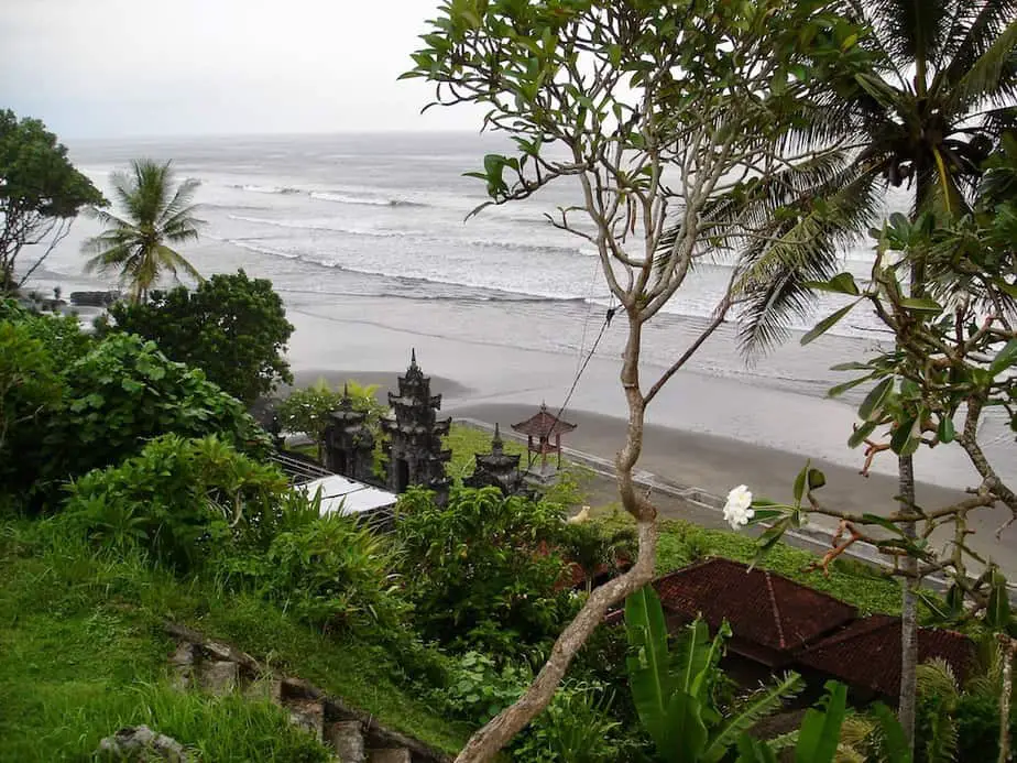 Balinese Hindu temple on the beach in the West of Bali