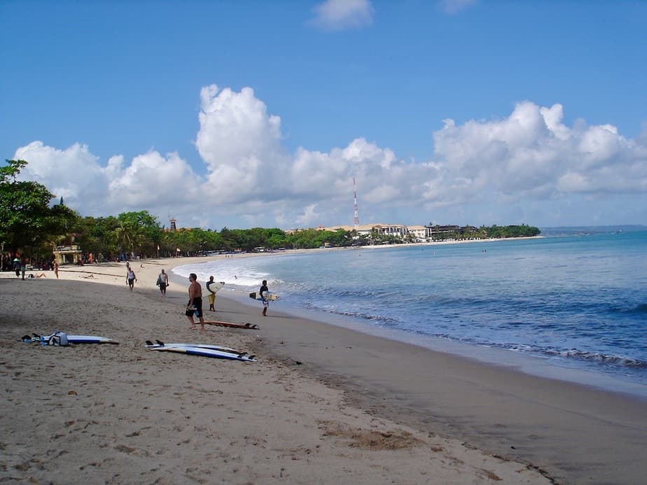 Kuta Beach is one of the main beaches in Bali ideal for surfing