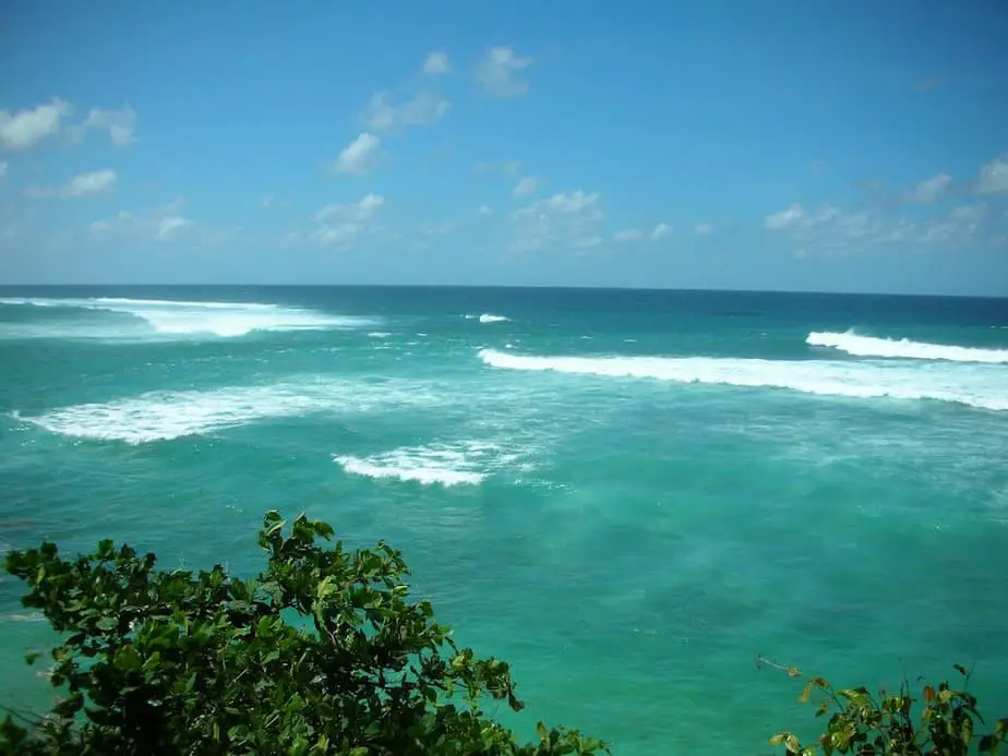 Green colors at Green Bowl Beach in Bali