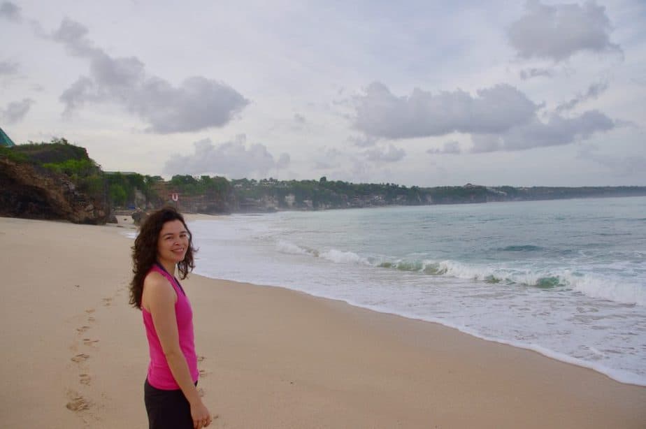 Walking at Dreamland Beach in Bali