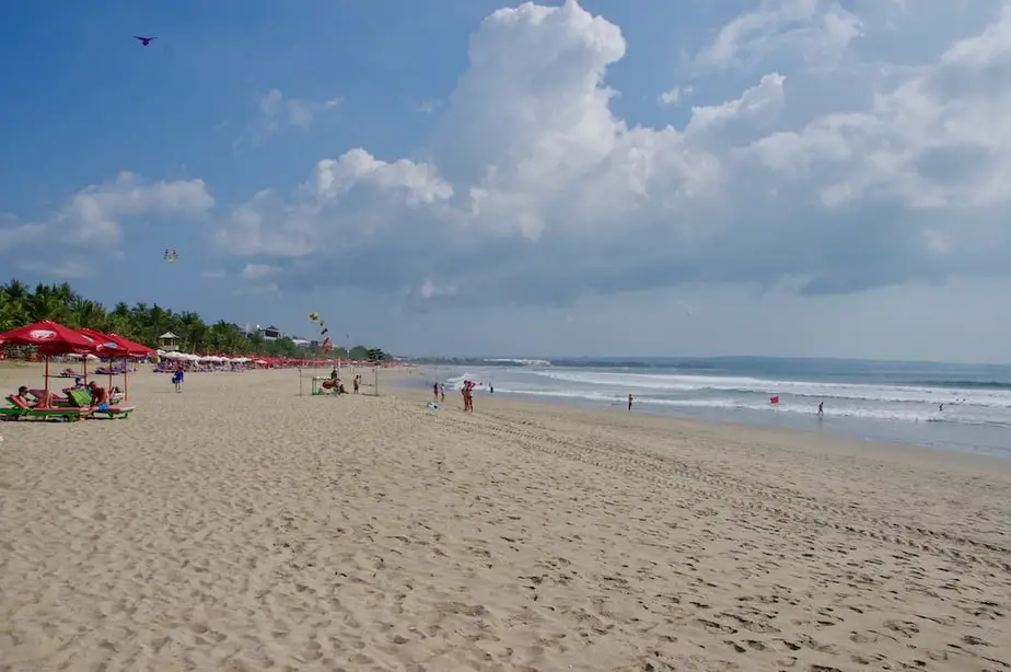 Legian beach is one of the main beaches in Bali