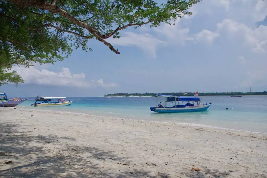 white beach on Gili Trawangan