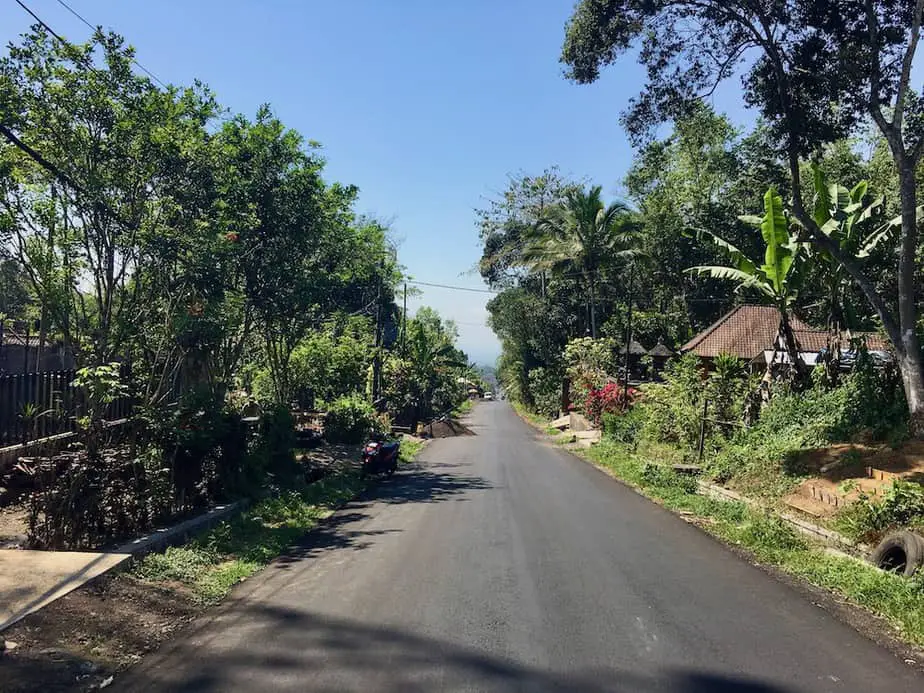 quiet village roads to the Batukaru area